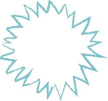 Circular Burst Frame Outline vector