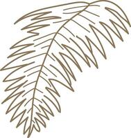 Tropical Leaf Tree Outline Sketch vector