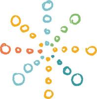 Crayon Circular Burst Pattern vector