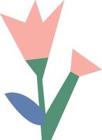 Flower Bloom Paper Cut Decorative Design Element vector