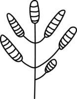 Branch with Striped Pods vector