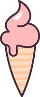 Ice Cream Cone with Swirl vector