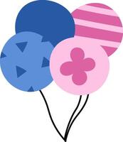 Patterned Balloons with Simple Shapes vector