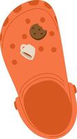 Foam Clog Shoe With Stickers Element vector