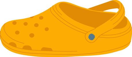 Yellow Foam Clog Shoe Design vector