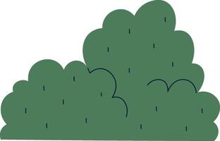 Simple Bush with Curved Lines vector