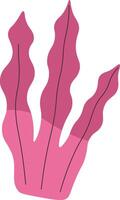 Abstract Seaweed with Wavy Shapes Nature Element vector