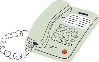 Retro Phone Handset Drawing Design Element vector