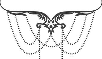 Elegant Ornate Frame with Chains vector
