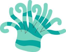 Abstract Seaweed with Wavy Shape vector