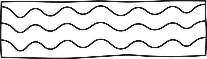 Wavy Line Pattern Washi Tape Doodle vector
