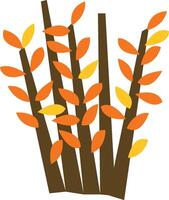 Branches with Leaves Paper Cut vector