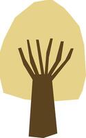 Abstract Tree Paper Cut Nature Element vector