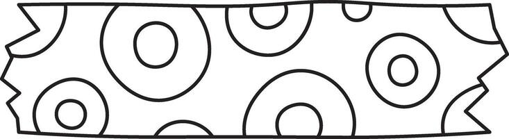 Circular Patterns Washi Tape Doodle vector