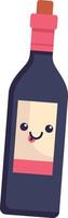Smiling Bottle Character vector