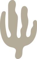 Minimalist Cactus Silhouette vector