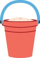 Bucket with Sand and Handle vector