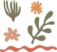 Abstract Botanical Elements vector
