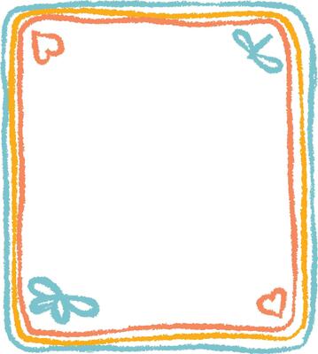 Crayon Childish Rectangle Frame Party