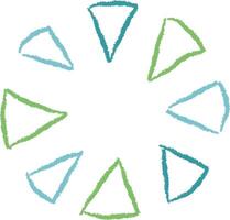 Circular Triangles Pattern vector