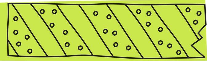 Diagonal Striped Pattern Washi Tape Doodle vector
