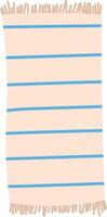 Striped Towel with Fringe vector