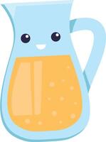 Smiling Pitcher with Juice Character vector