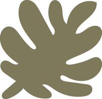 Abstract Leaf Groovy Silhouette vector