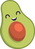 Smiling Avocado Character vector