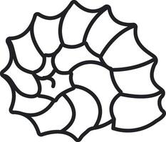 Abstract Nautilus Shell Line Art vector