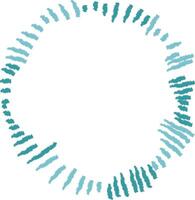 Circular Frame Textured Strokes vector