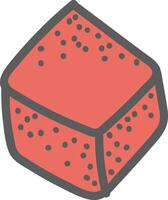 Geometric Dice with Dots vector