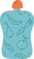 Baby Food Pouch with Fruits vector