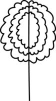 Abstract Doodle Tree Element vector