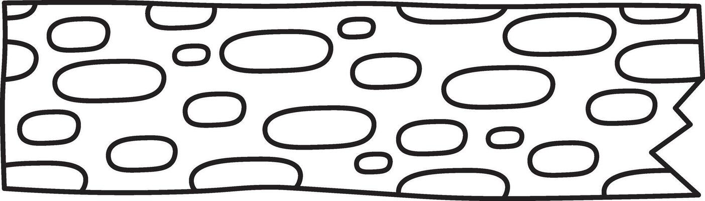 Abstract Tree Bark Pattern Washi Tape Doodle