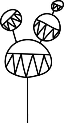Abstract Doodle Decorated Tree