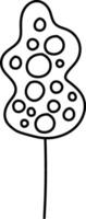 Abstract Blob Tree Outline vector