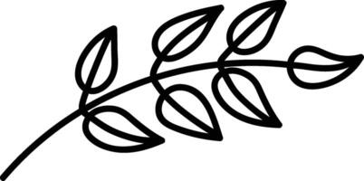 Floral Branch Line Art Design Element vector