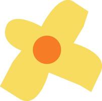 Abstract Flower Paper Cut Element vector