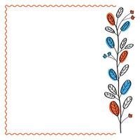 Decorative frame in sketch style. Illustration on white background. vector