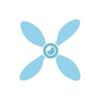 Simple propeller icon. Propeller symbol vector