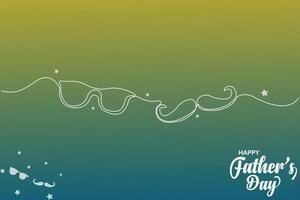 Happy Father's Day line art background. Minimal style banner, poster design for Father's Day. vector