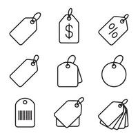 Pricing Label Icons for E-commerce Design vector