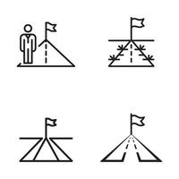 Discipline Symbol Outline Icon for Motivation and Self-Control vector