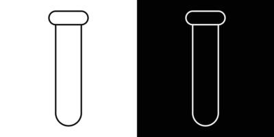 Simple outline of a test tube, a classic symbol for science, research, and laboratory experiments, clean illustration for educational and scientific designs, high resolution available vector
