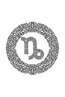 A zodiac sign in a circle with a pattern vector