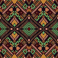 an ethnic pattern with geometric shapes vector