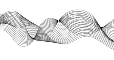 Black Abstract frequency track equalizer line art on White background abstraction vector