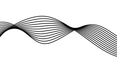 Abstract wavy crossing lines on empty white background design element vector
