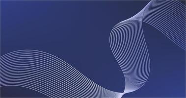 Abstract wavy lines crossing on blue gradient background illustration vector
